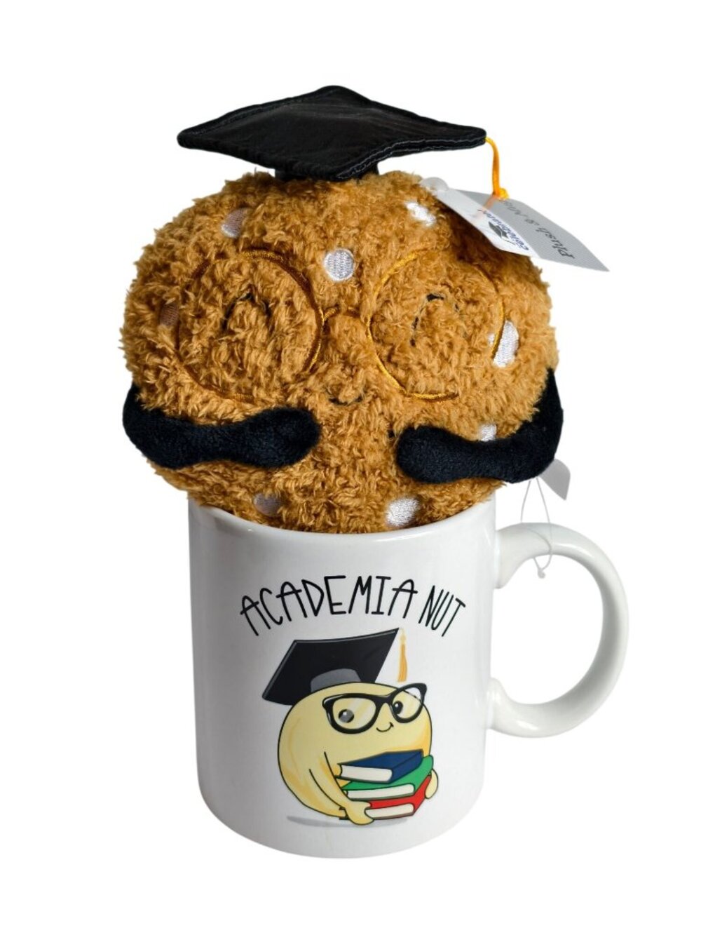 Celebrate Academia Nut Graduation Mug Plush Nut Toy Funny Grad Gift Keepsake